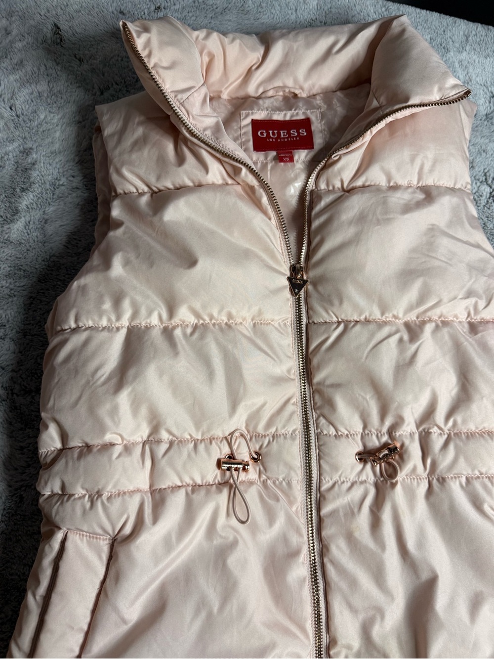 GUESS Light Blush Quilted Puffer Vest